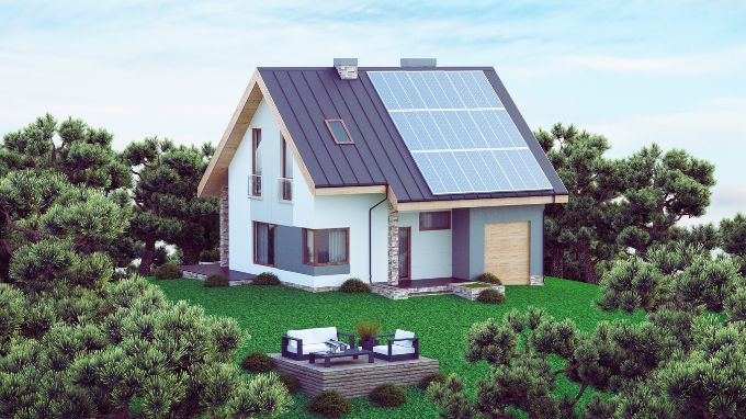 Illustration of Low Cost Eco Friendly Housing