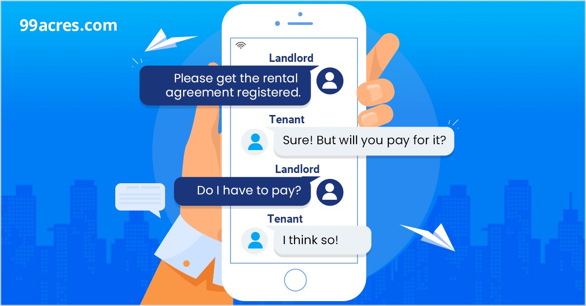 Who pays for registration of rent agreement in Delhi NCR Owner or tenant?