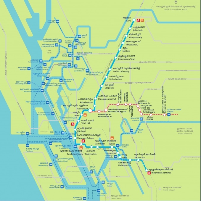 Kochi Metro route, map, stations, timings, fare and other details