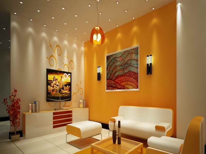 25+ Orange TwoColour Combination for Bedroom Walls Latest Designs for