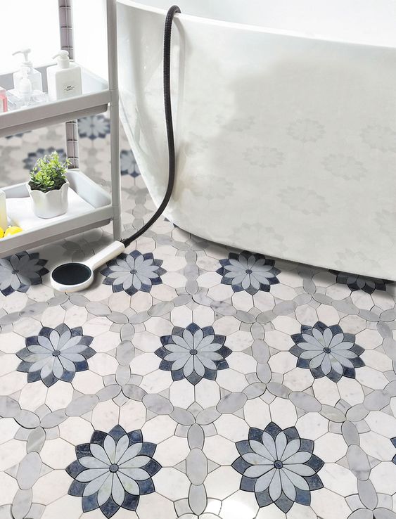 Flower Tiles Design 20+ Ideas to add floral decor in your bathroom