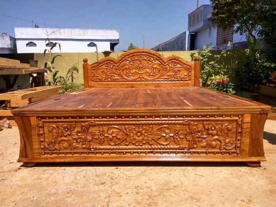 Wood carving box bed deals