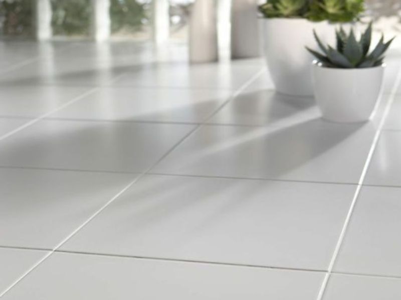 40+ White Floor Tiles for Your Living Room, Bathroom