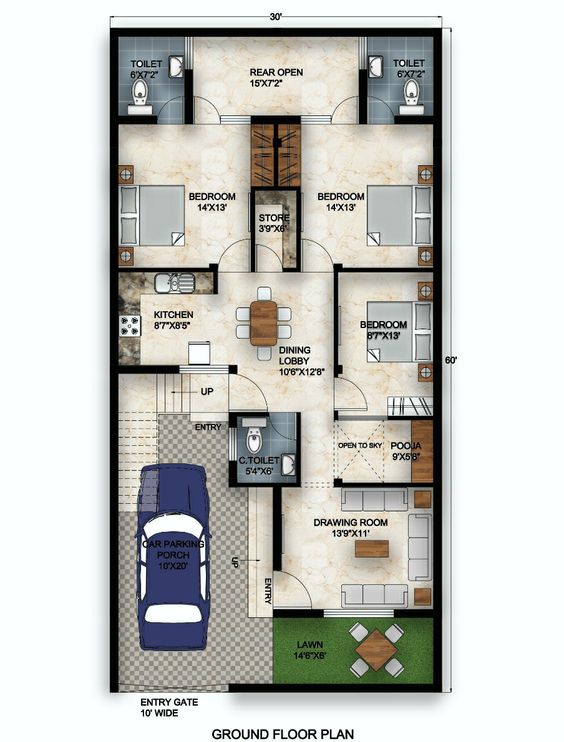 25 Stunning 2bhk House Plan Ideas