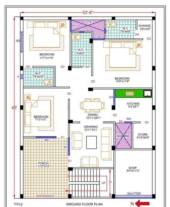 20+ Brilliant 3 Bedroom House Plans with Garden, Shop & More