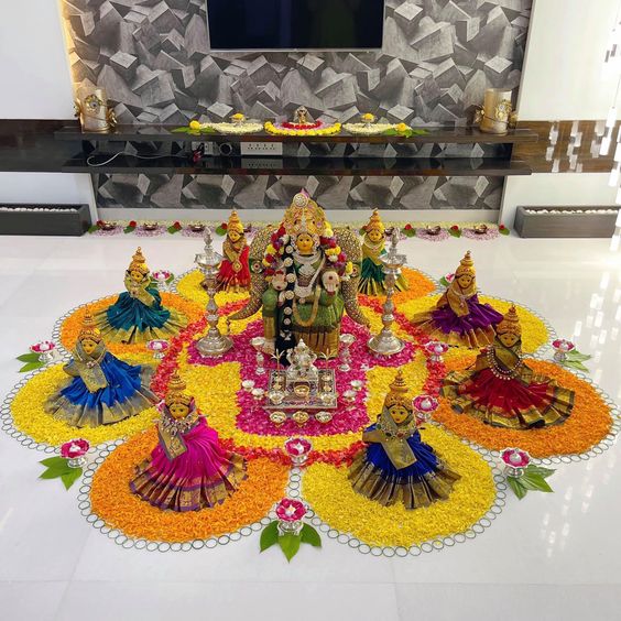 35+ Diwali Mandir Decoration Ideas with Diyas, Flowers & More