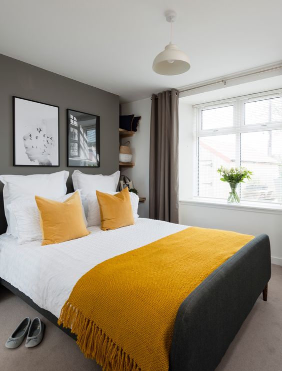 15+ Mustard Yellow Colour Combinations: Ideas for Bedroom, Wall