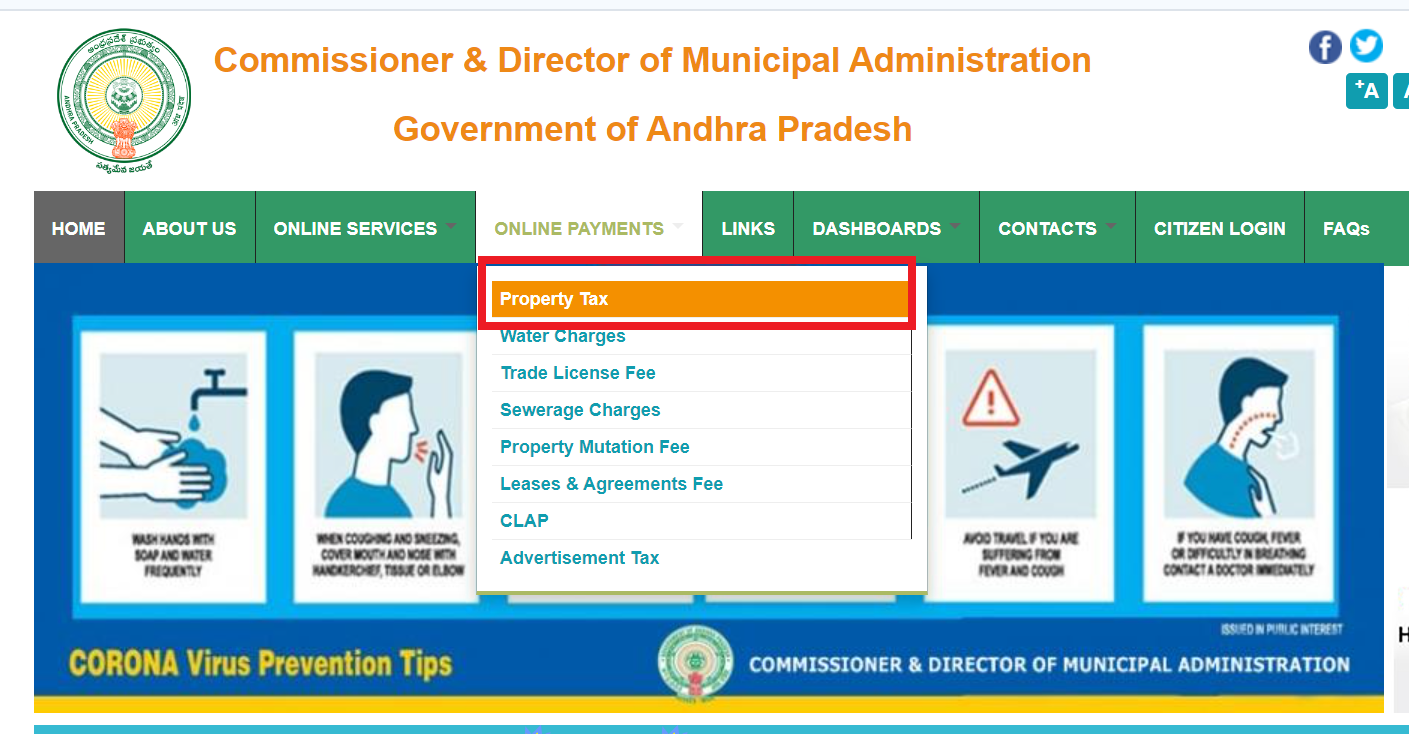 Property Tax Rajahmundry Online Payment Process, Tax Rate