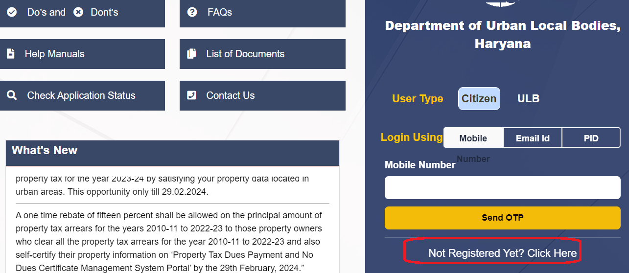 Property Tax Rohtak Online Payment, Rebates, Calculation