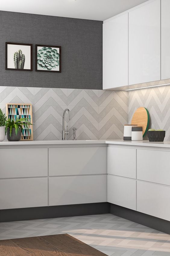 25+ White Kitchen Designs: Colour Combinations, Furniture