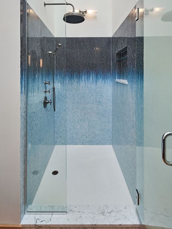 15+ Blue Bathroom Tiles Designs: Use Area Ideas, Pros & Cons